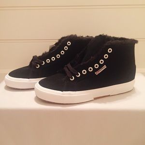 Superga - Black Suede 2795 suehairyfur - Size 8.5